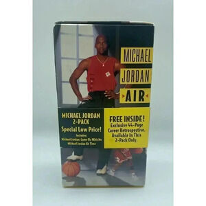 Michael Jordan VHS 2 Pack Come Fly With Me & Air Time With Bonus‎ Book See Notes